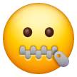 Cara com fecho‑éclair na boca Emoji Samsung
