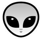 Alien Emoji in SoftBank