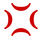 Símbolo de enfado Emoji SoftBank