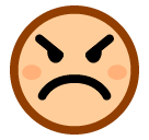 😠 Cara zangada Emoji nos SoftBank