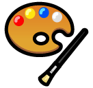 Artist Palette Emoji in SoftBank