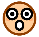 Astonished Face Emoji in SoftBank