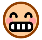 😁 Faccina con occhi sorridenti Emoji su SoftBank
