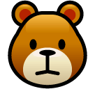 🐻 Cara de oso Emoji en SoftBank