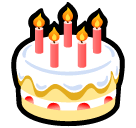 🎂 Torta di compleanno Emoji su SoftBank