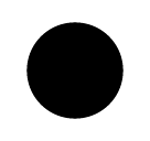 Черный кружок Эмодзи в SoftBank