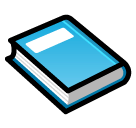 Libro di testo azzurro Emoji SoftBank