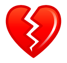 💔 Coração partido Emoji nos SoftBank