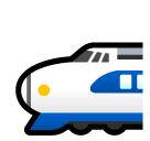🚅 Treno ad alta velocità a punta di proiettile Emoji su SoftBank