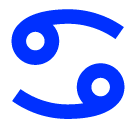 Знак зодиака Рак Эмодзи в SoftBank