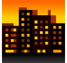 🌆 Paesaggio urbano al crepuscolo Emoji su SoftBank