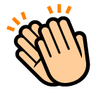 Mãos aplaudindo Emoji SoftBank
