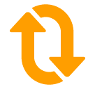 🔃 Flechas verticales hacia la derecha Emoji en SoftBank