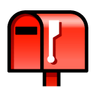 Closed Mailbox With Raised Flag Emoji in SoftBank