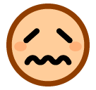 Смущенное лицо Эмодзи в SoftBank