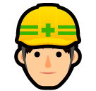 👷 Obrero de la construccion Emoji en SoftBank
