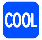 🆒 Simbolo con parola inglese “Cool” Emoji su SoftBank