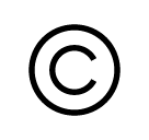 ©️ Símbolo de copyright Emoji en SoftBank