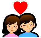 Влюбленная пара с сердцем Эмодзи в SoftBank