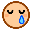 😢 Cara llorando Emoji en SoftBank
