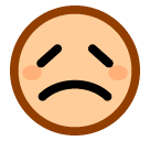 Enttäuschtes Gesicht Emoji SoftBank