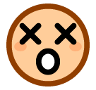 Dizzy Face Emoji in SoftBank