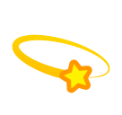 Simbolo della stella con scia circolare Emoji SoftBank