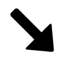 ↘️ Freccia rivolta verso destra che punta in basso Emoji su SoftBank