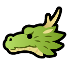 Cabeça de dragão Emoji SoftBank