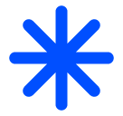 Eight-Spoked Asterisk Emoji in SoftBank