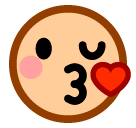 😘 Kuss zuwerfendes Gesicht Emoji auf SoftBank