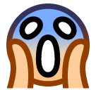 😱 Face Screaming in Fear Emoji in SoftBank