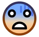 Ängstliches Gesicht Emoji SoftBank