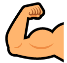 💪 Bíceps flexionado Emoji en SoftBank