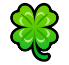 Four Leaf Clover Emoji in SoftBank