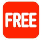 Señal con la palabra “Free” Emoji SoftBank