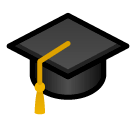 Graduation Cap Emoji in SoftBank