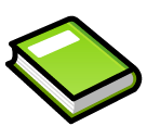 📗 Libro de texto verde Emoji en SoftBank