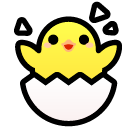 Pollito saliendo del huevo Emoji SoftBank