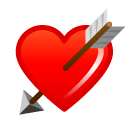 Сердце, пронзенное стрелой Эмодзи в SoftBank