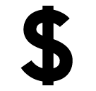 Símbolo del dólar Emoji SoftBank