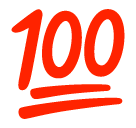 💯 Símbolo de cien puntos Emoji en SoftBank