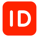 Знак «ID» на английском Эмодзи в SoftBank