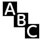 Symbol Liter Alfabetu on SoftBank