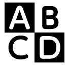 🔠 Símbolo de entrada con letras mayúsculas Emoji en SoftBank