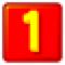 1️⃣ Tecla del número uno Emoji en SoftBank