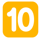 Tecla do número dez Emoji SoftBank