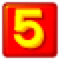 5️⃣ Tecla del número cinco Emoji en SoftBank