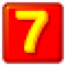 7️⃣ Tecla do número sete Emoji nos SoftBank