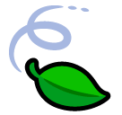 🍃 Leaf Fluttering in Wind Emoji in SoftBank